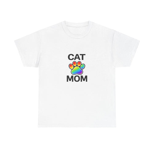 Pride Cat Mom Heavy Duty Unisex Tee Sizes Small - 5XL (11 colors)