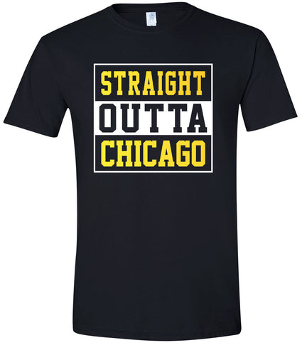 Straight Outta Chicago Adult Gildan Soft Shirt