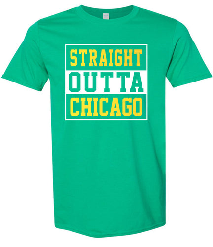 Straight Outta Chicago Adult Gildan Soft Shirt