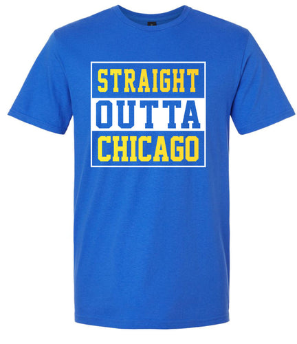 Straight Outta Chicago Adult Gildan Soft Shirt