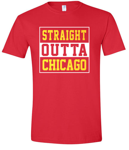 Straight Outta Chicago Adult Gildan Soft Shirt