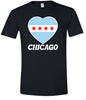 Chicago Heart Flag Children's Gildan Soft Shirt
