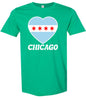 Chicago Heart Flag Adult Gildan Soft Shirt
