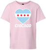 Chicago Heart Flag Children's Gildan Soft Shirt