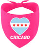Chicago Heart Flag Pet Bandana