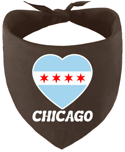 Chicago Heart Flag Pet Bandana