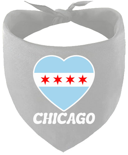 Chicago Heart Flag Pet Bandana