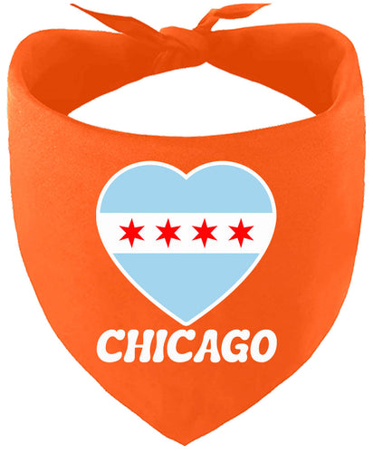 Chicago Heart Flag Pet Bandana