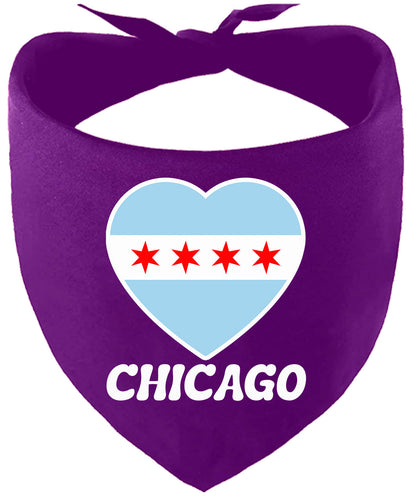 Chicago Heart Flag Pet Bandana