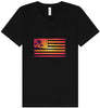 Beach American Flag Unisex V-Neck Shirt