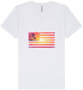 Beach American Flag Unisex V-Neck Shirt