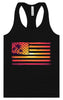 Beach American Flag Women's Racerback Tank