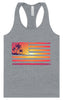 Beach American Flag Women's Racerback Tank