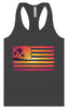 Beach American Flag Women's Racerback Tank