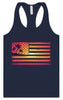 Beach American Flag Women's Racerback Tank