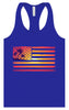 Beach American Flag Women's Racerback Tank