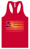 Beach American Flag Women's Racerback Tank