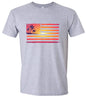 Beach American Flag Adult Gildan Soft Shirt