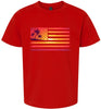 Beach American Flag Children's Gildan Soft Shirt