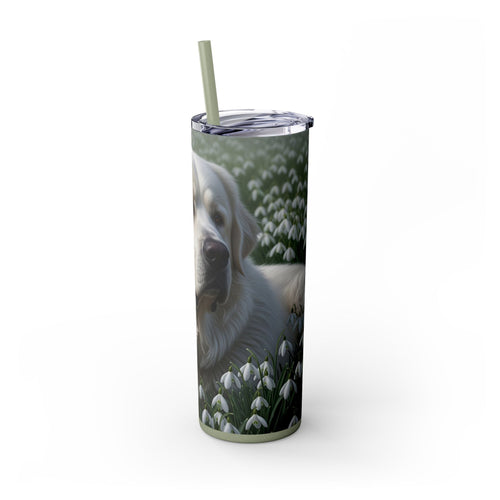 Skinny Tumbler with Straw – 20 oz Stainless Steel Cup