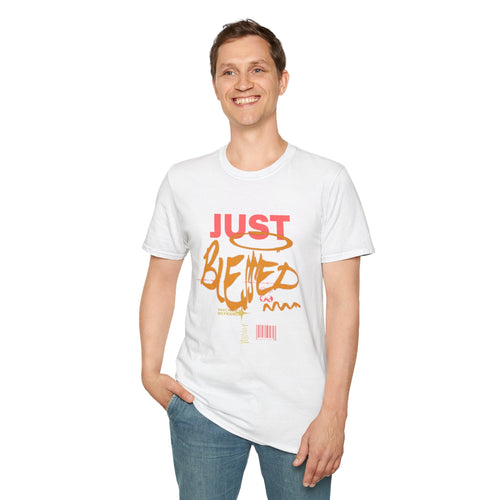 Just Blessed Graffiti Graphic Tee — Urban Faith Inspirational T-Shirt