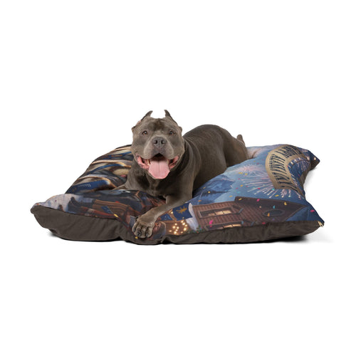 Happy Alaska Day Alaskan Malamutes Pet Bed