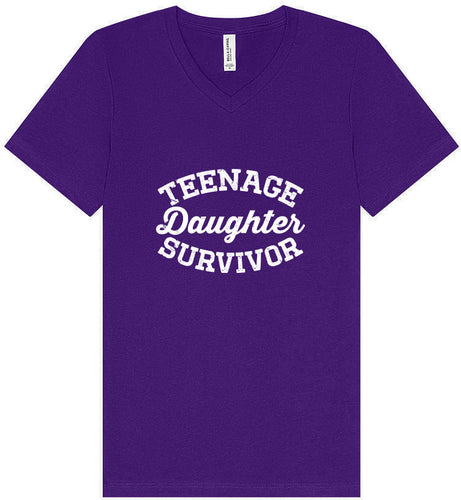 Teenage Daughter Survivor Unisex V-Neck Shirt