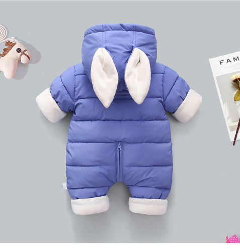 Children's heavy down cotton suit one piece suit