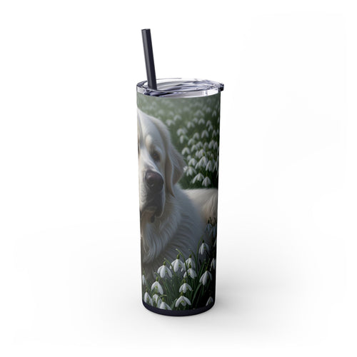 Skinny Tumbler with Straw – 20 oz Stainless Steel Cup
