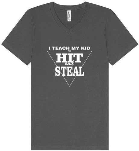 Hit and Steal Unisex V-Neck Shirt