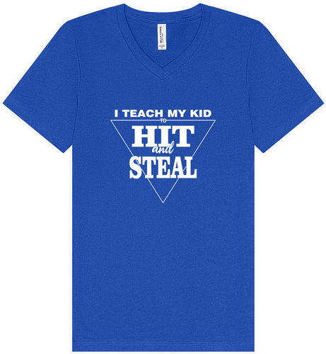 Hit and Steal Unisex V-Neck Shirt