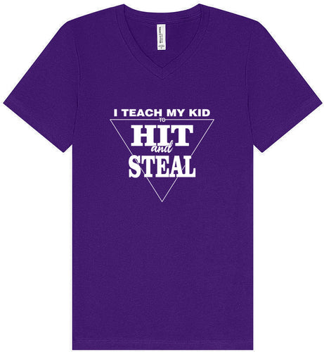 Hit and Steal Unisex V-Neck Shirt