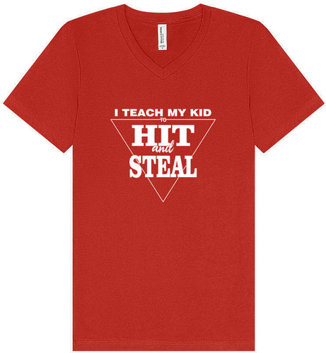 Hit and Steal Unisex V-Neck Shirt