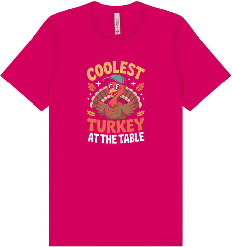 Coolest Turkey at the Table Adult Bella Canvas Shirt