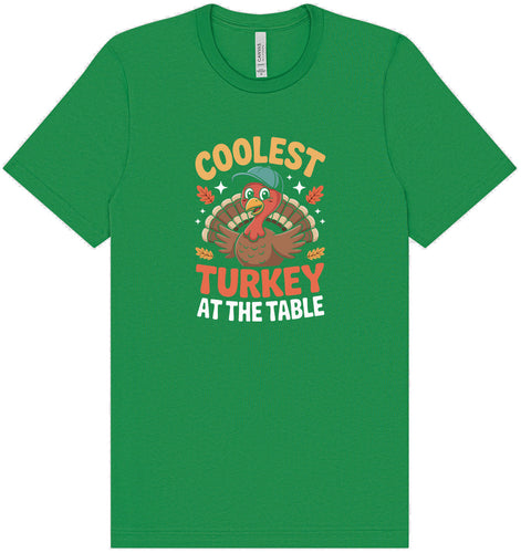 Coolest Turkey at the Table Adult Bella Canvas Shirt