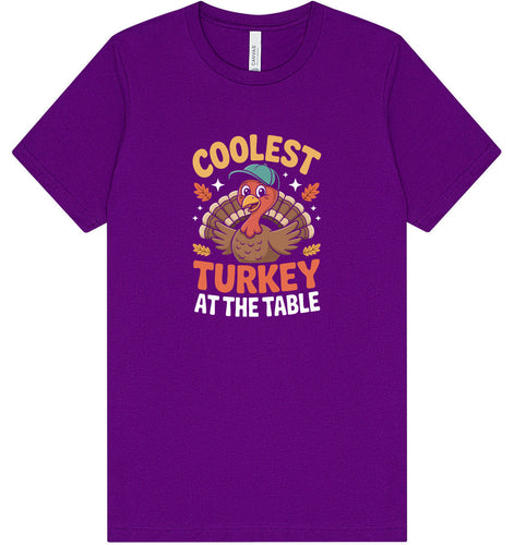 Coolest Turkey at the Table Adult Bella Canvas Shirt