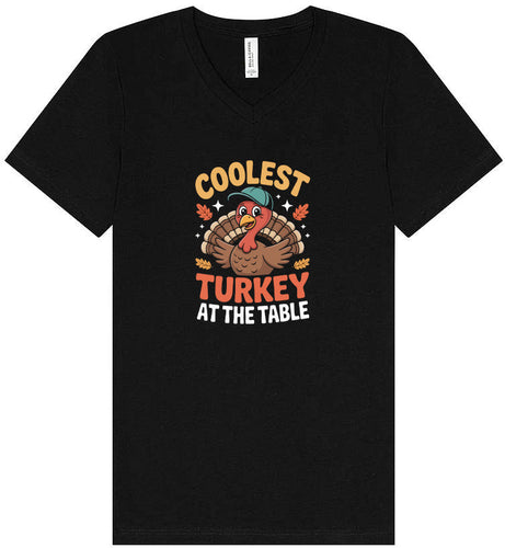 Coolest Turkey at the Table Unisex V-Neck Shirt