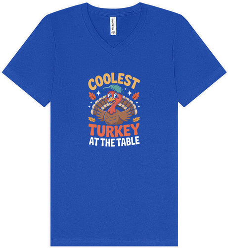 Coolest Turkey at the Table Unisex V-Neck Shirt