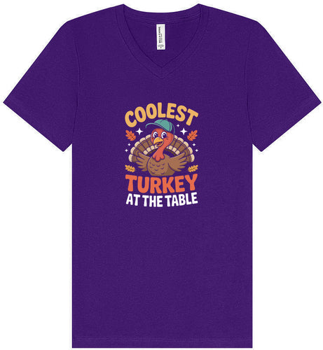 Coolest Turkey at the Table Unisex V-Neck Shirt