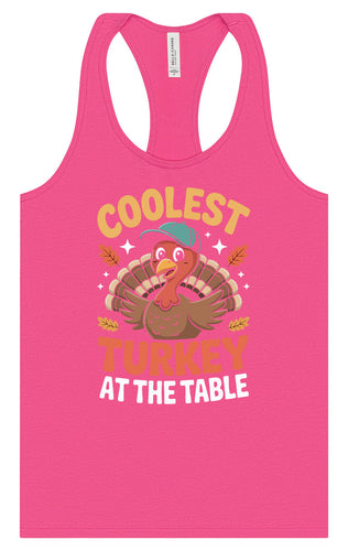 Coolest Turkey at the Table Women's Racerback Tank