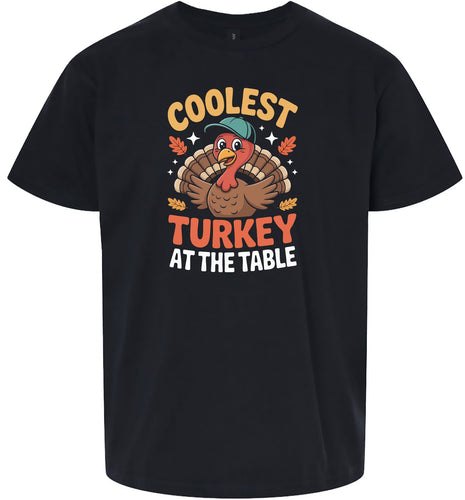 Coolest Turkey at the Table Children's Gildan Soft Shirt