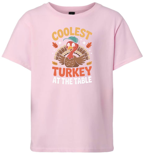 Coolest Turkey at the Table Children's Gildan Soft Shirt