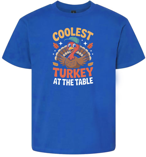 Coolest Turkey at the Table Children's Gildan Soft Shirt