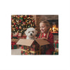 Christmas Puppy Gift Blanket