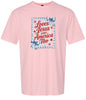Loves Jesus and America Too Adult Gildan Soft Shirt