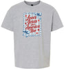 Loves Jesus and America Too Children's Gildan Soft Shirt