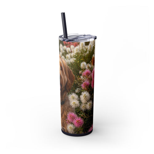 Skinny Tumbler with Straw – 20 oz Stainless Steel Cup