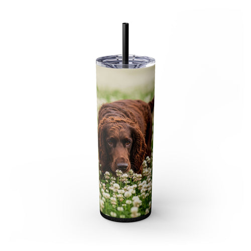 Skinny Tumbler with Straw – 20 oz Stainless Steel Cup
