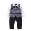 Baby vest striped gentleman romper