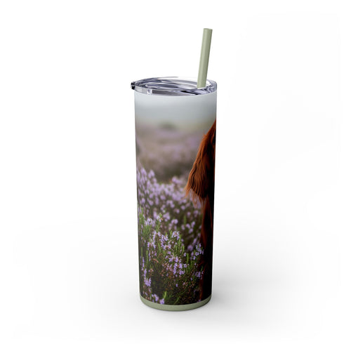 Skinny Tumbler with Straw – 20 oz Stainless Steel Cup